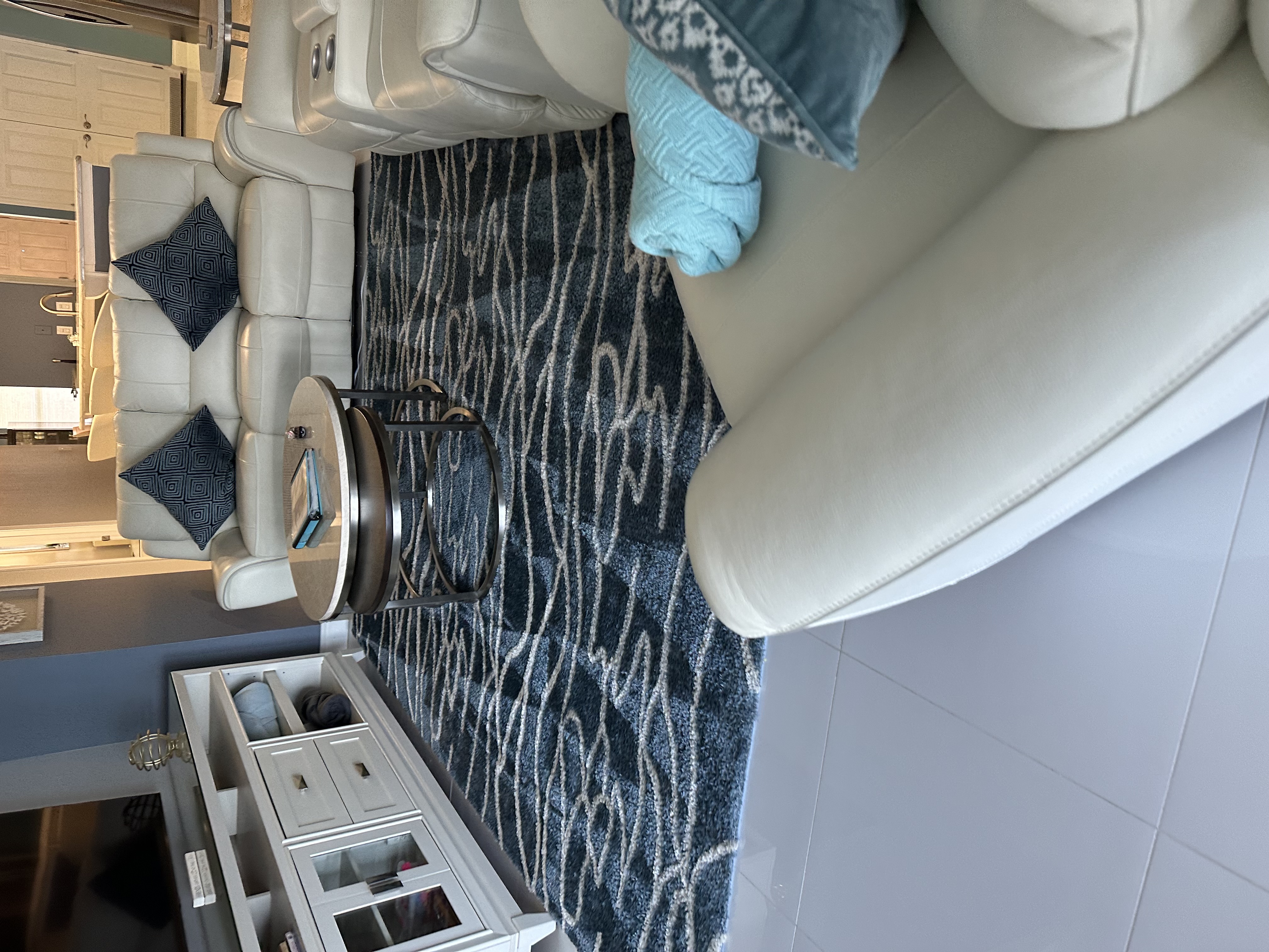 Professional cleaner in a modern home